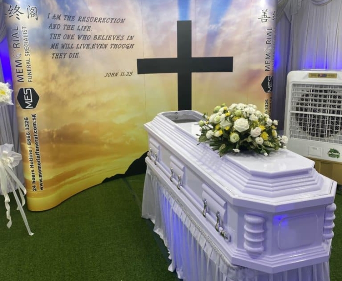 ChristianGallery1 Simple Christian funeral with Christian Backdrop