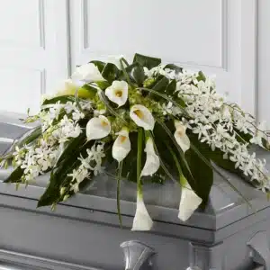 Angel Wings Casket Spray - Funeral Flowers