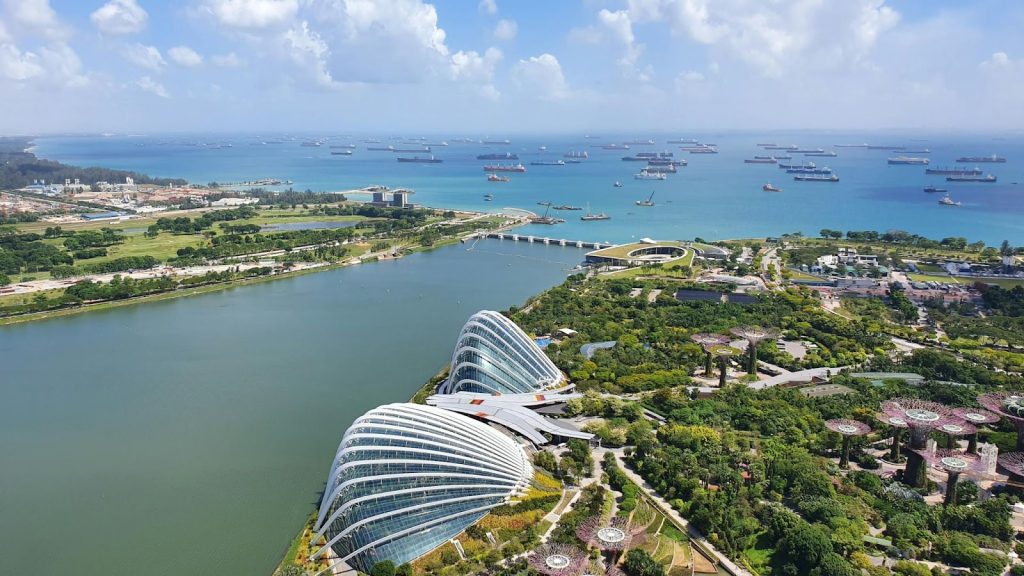 top view of singapore