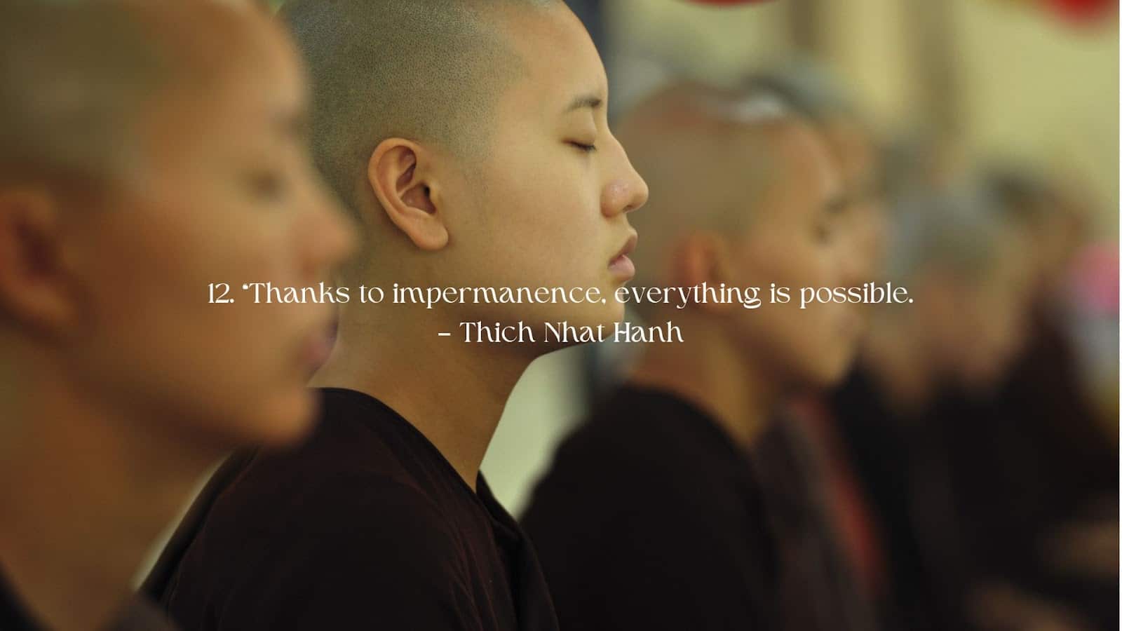 Buddhism Quote - Thanks to impermanence, everything is possible