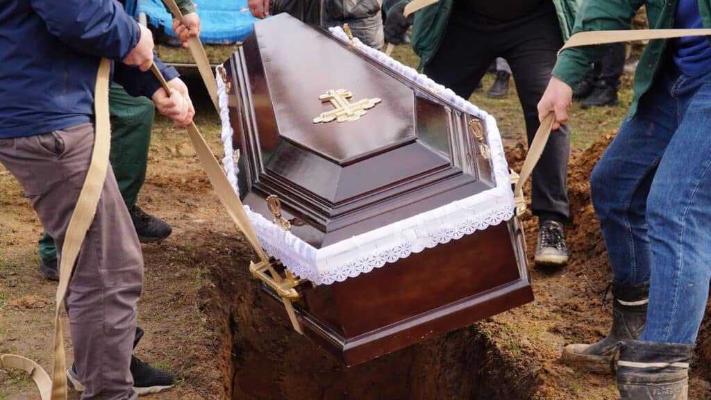 coffin memorial funeral